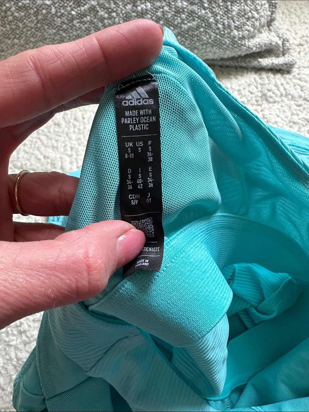 adidas Women’s Turquoise Racerback Performance Tank - Picture 3 of 3